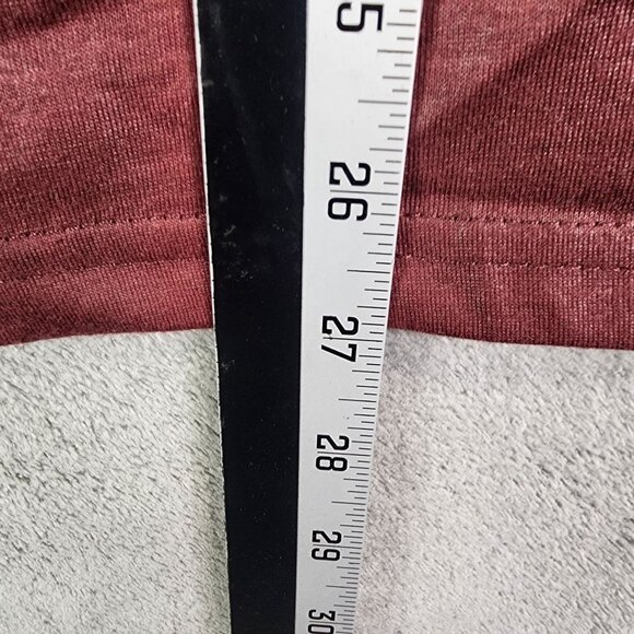 Mens Burgundy Guess Shirt Long Sleeve V-Neck Polyester Size M - Picture 7 of 8